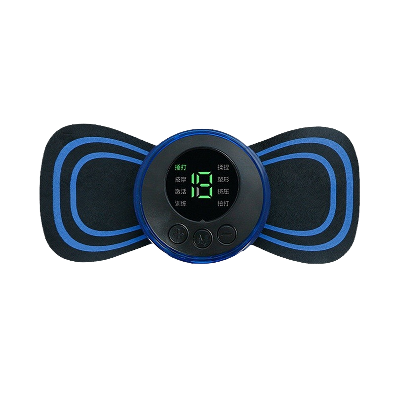 LCD ডিসপ্লে EMS নেক স্ট্রেচার এবং ইলেকট্রিক ম্যাসেজ প্যাচ - ঘাড় এবং কাঁধের ব্যথা কমানোর পোর্টেবল মাসাজার